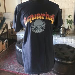 Aquarius tee. Worn a few times. Loved to sleep in it, but spring is coming.